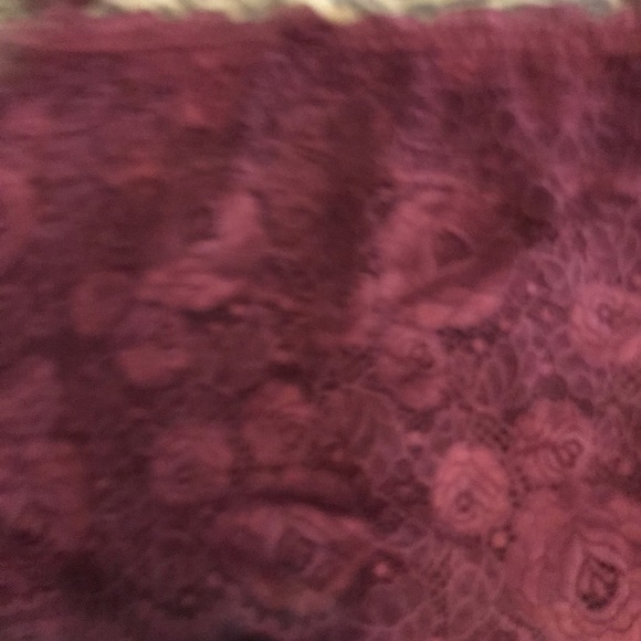 Victoria Secret 36B burgundy lace push up bra Free matching panty garter belt - Picture 6 of 16